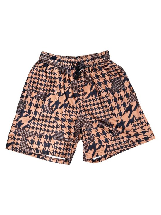 Pants - New | Women's Knit Patchwork Houndstooth Loungewear Shorts Side Pockets | Medium